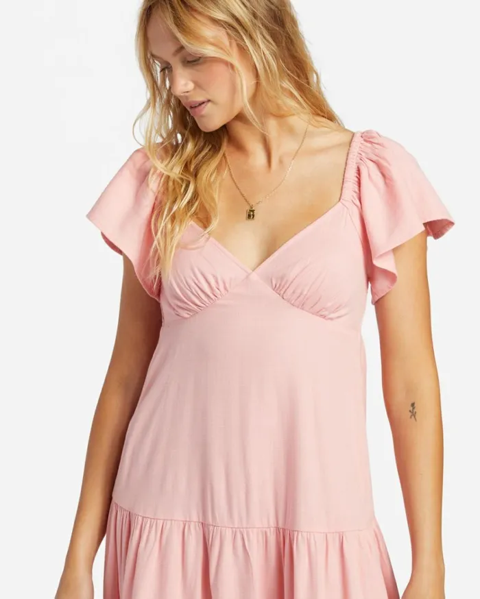 Last Light Dress Light Sorbet Women Billabong Midi Dresses