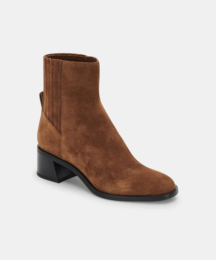 Layton Booties Dk Brown Suede Women Dolce Vita Boots and Booties