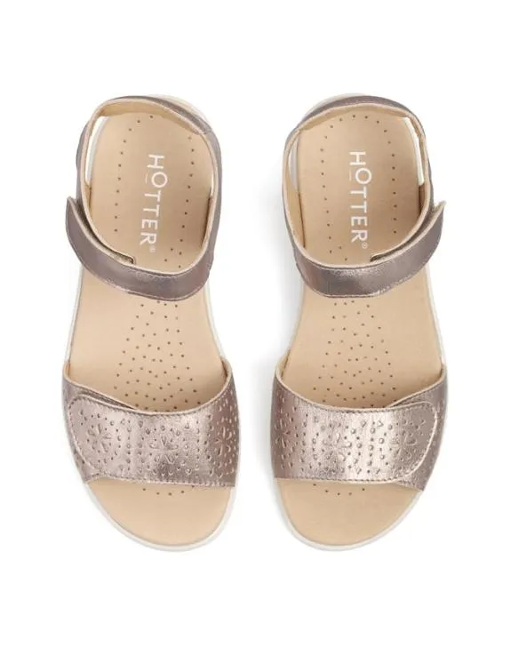 Leah II Sandals Rose Gold Women Hotter Flat Sandals