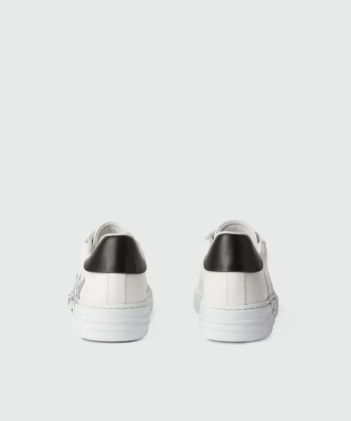 Leather Brushstroke Logo Sneakers Women MSGM Sneakers