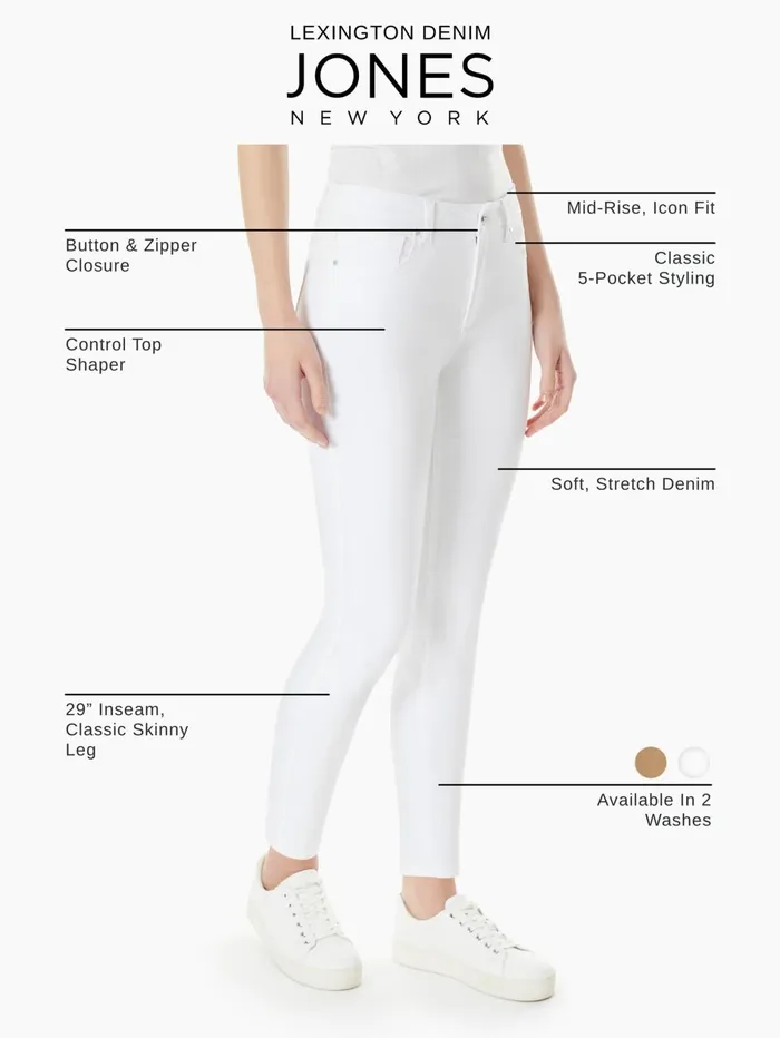 Lexington Skinny Jeans Soft White Women Jones New York Denim