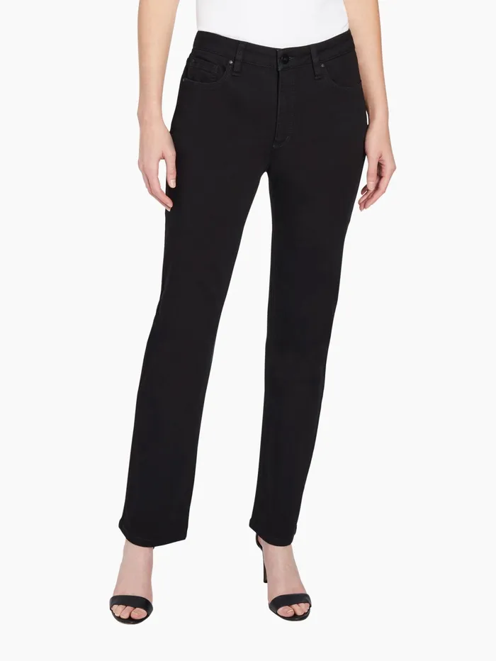 Lexington Straight Leg Jeans Onyx Wash Women Jones New York Straight Leg Jeans