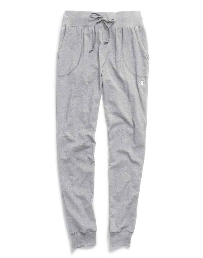 Lightweight Lounge Joggers C Logo 29034 Oxford Grey Women Champion Pants
