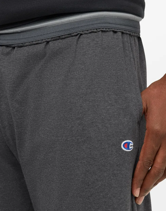 Lightweight Lounge Pants Open Hem C Logo Big and Tall Granite Heather Men Champion Pants and Joggers