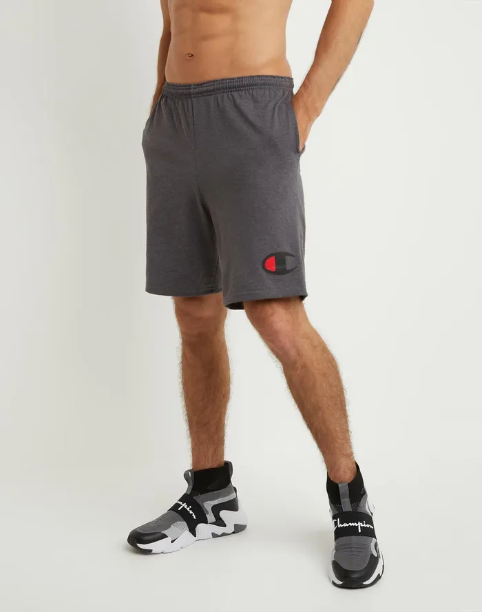 Lightweight Lounge Shorts Graphic C Logo 9034 Granite Heather Men Champion Shorts