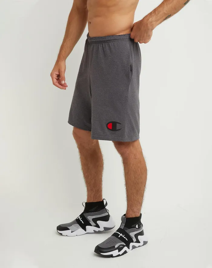 Lightweight Lounge Shorts Graphic C Logo 9034 Granite Heather Men Champion Shorts