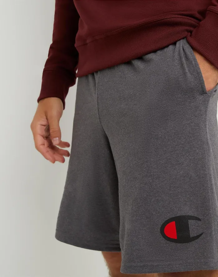 Lightweight Lounge Shorts Graphic C Logo 9034 Granite Heather Men Champion Shorts