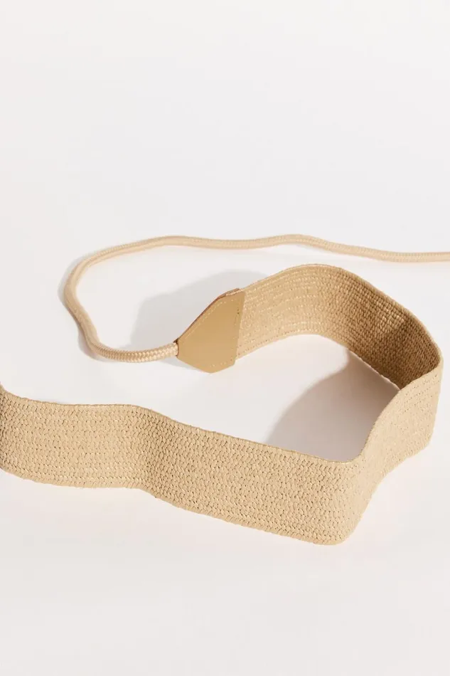 Lilibeth Belt 8211 Wide Rattan Tie Up Detail Waist Belt In Natural Women Showpo Belts