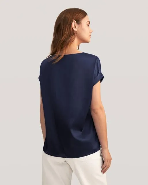 Lilysilk 100 Mulberry Silk TShirt Womenx27s Short Sleeves Women Essentials
