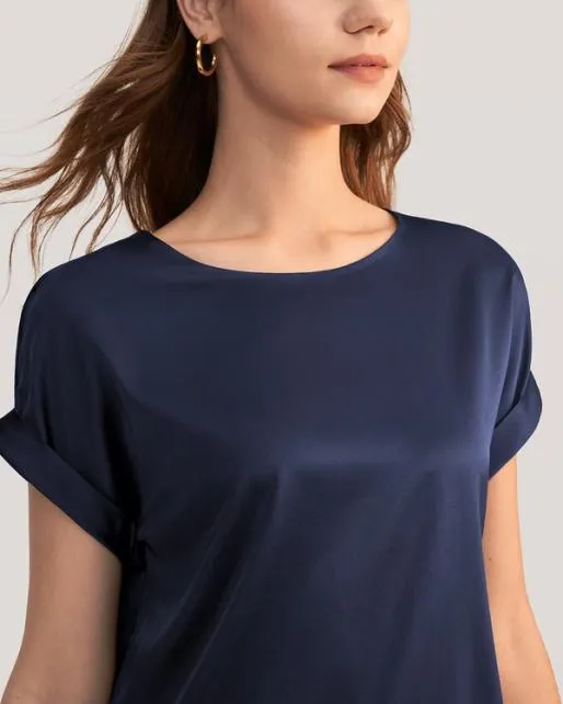 Lilysilk 100 Mulberry Silk TShirt Womenx27s Short Sleeves Women Essentials