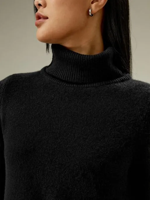 Lilysilk Cashmere Detachable Turtleneck Pullover Sweater Women Jumpsuits Knitwear