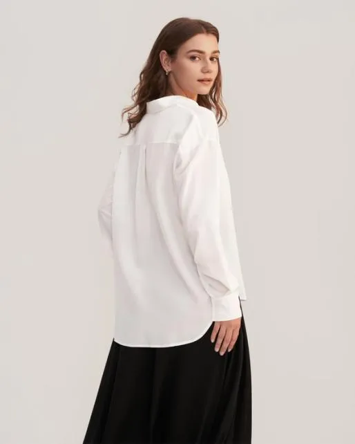 Lilysilk Casual Drop Shoulders Oversize Silk Shirt Women Women Essentials