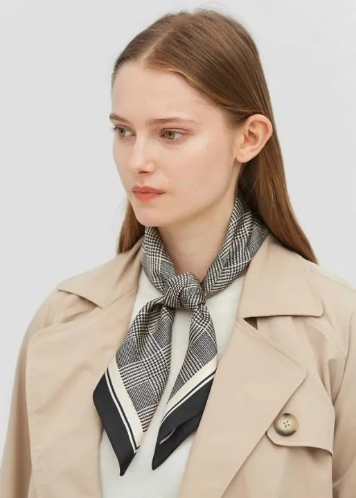 Lilysilk Houndstooth Printed Square Silk Scarf Women Wraps Scarves