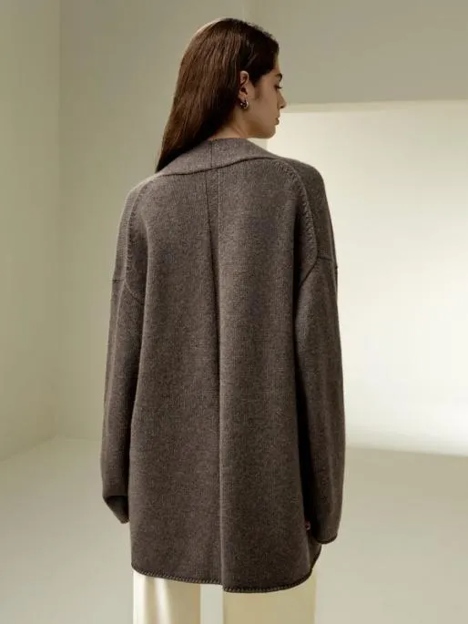 Lilysilk Long OpenFront Knit Cardigan Women Outerwear