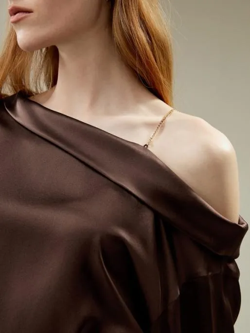 Lilysilk Silk Chic OneShoulder Top Women Blouses Shirts