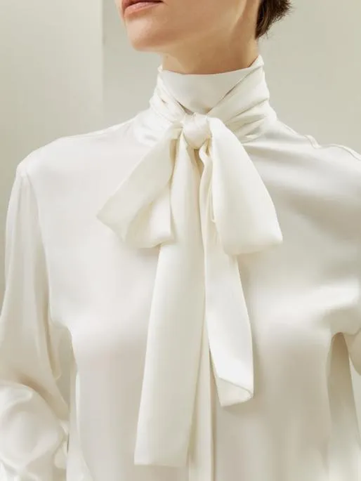 Lilysilk Silk Turtleneck Ribbon Blouse Women Blouses Shirts