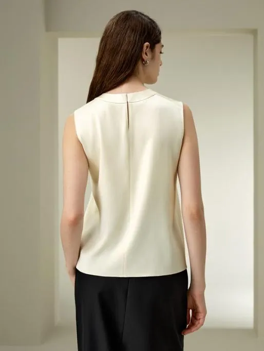 Lilysilk Sleeveless Silk Crewneck Top Women Blouses Shirts
