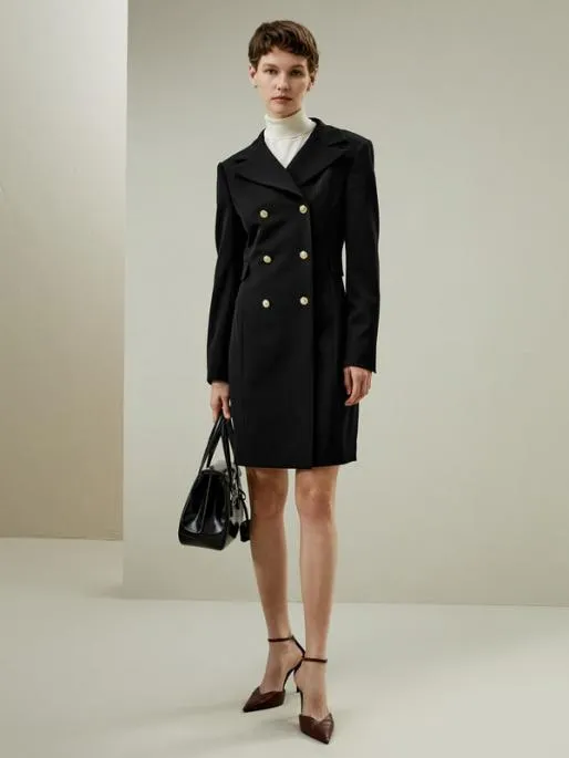 Lilysilk Tailored DoubleBreasted Dress Coat Women Jumpsuits Knitwear