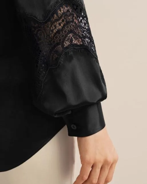 Lilysilk The Armeria Lace Blouse Women Blouses Shirts