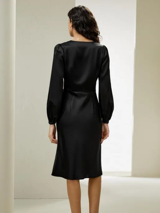 Lilysilk VNeck Silk Waisted Dress Women Jumpsuits Dresses