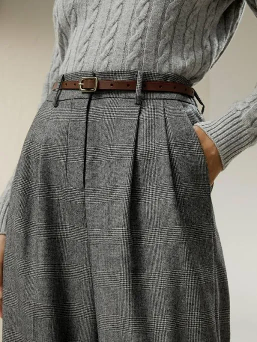 Lilysilk Wide Leg Woolflannel Suit Trousers Women Essentials