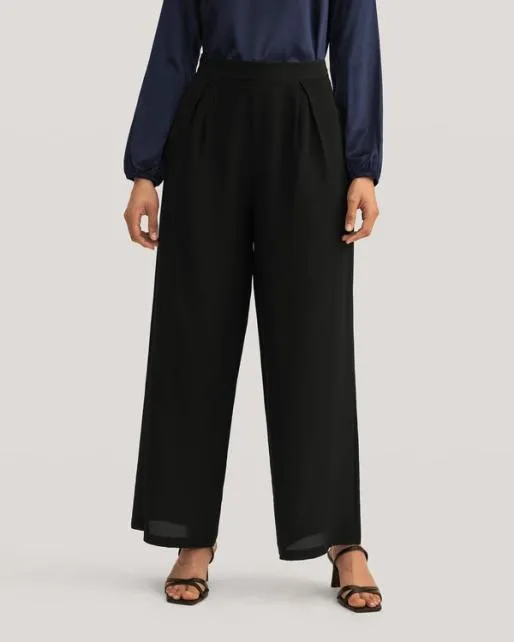 Lilysilk Womenx27s 100 Pure Silk Wide Leg Pants US Online Women Essentials