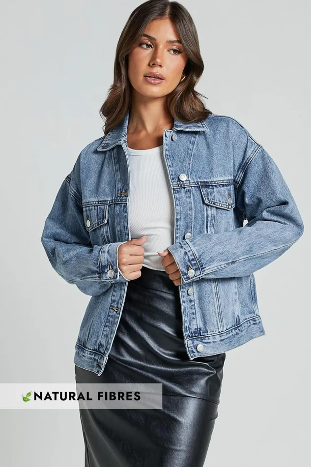 Lindsey Jacket 8211 Long Sleeve Denim Jacket In Mid Blue Wash Women Showpo Jackets and Coats Lindsey Jacket 8211 Long Sleeve Denim Jacket In Mid Blue Wash Women Showpo Jackets and Coats