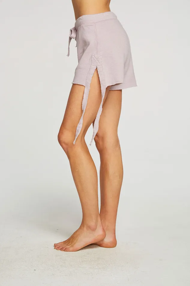 Linen French Terry Side Tie Shorts Bottoms Chaser Brand Womens