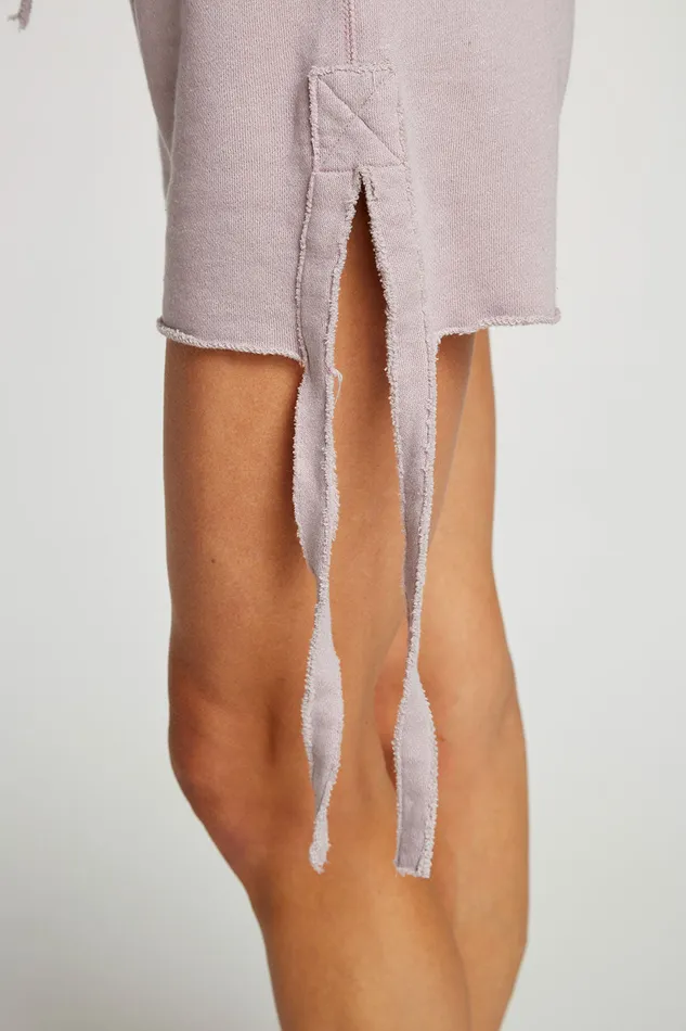 Linen French Terry Side Tie Shorts Bottoms Chaser Brand Womens