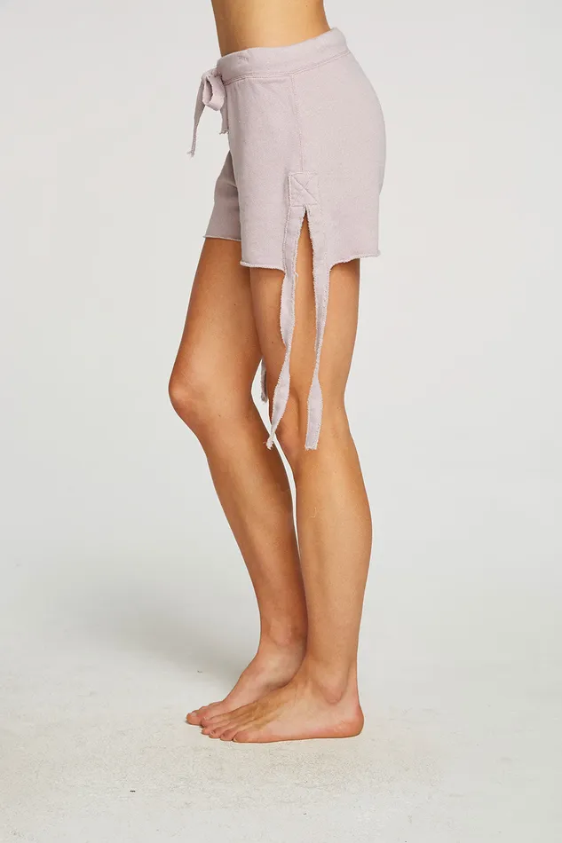Linen French Terry Side Tie Shorts Bottoms Chaser Brand Womens