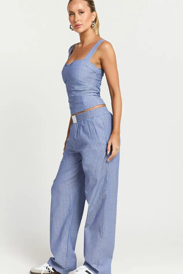 Lioness 8211 Cobain Corset In Navy Stripe Women Showpo Tops
