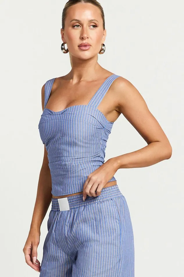 Lioness 8211 Cobain Corset In Navy Stripe Women Showpo Tops