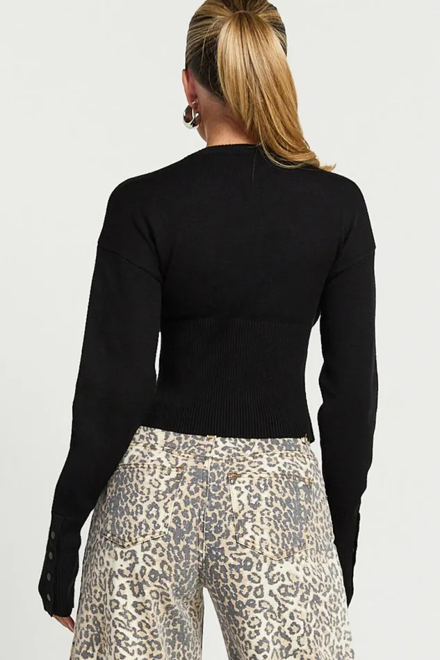 Lioness 8211 Head In The Clouds Cardigan In Onyx Women Showpo Sweaters and Cardigans