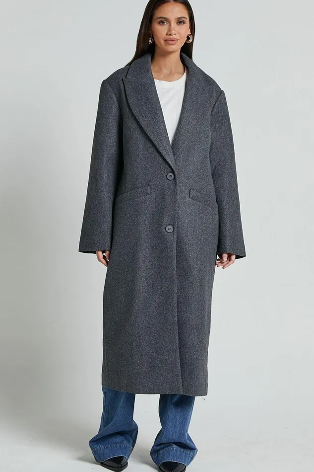 Lioness 8211 Olsen Coat In Grey Marle Women Showpo Jackets and Coats