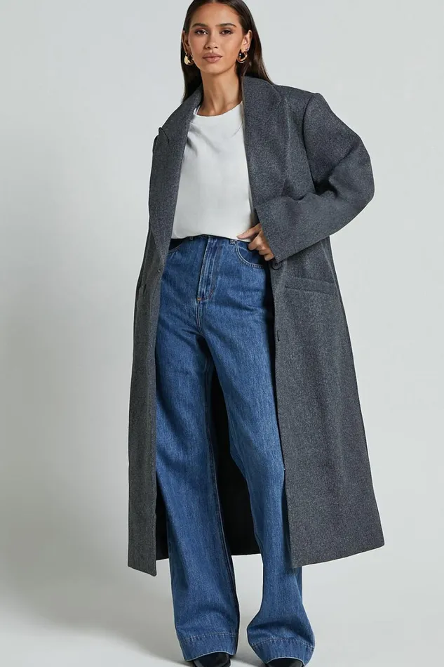 Lioness 8211 Olsen Coat In Grey Marle Women Showpo Jackets and Coats