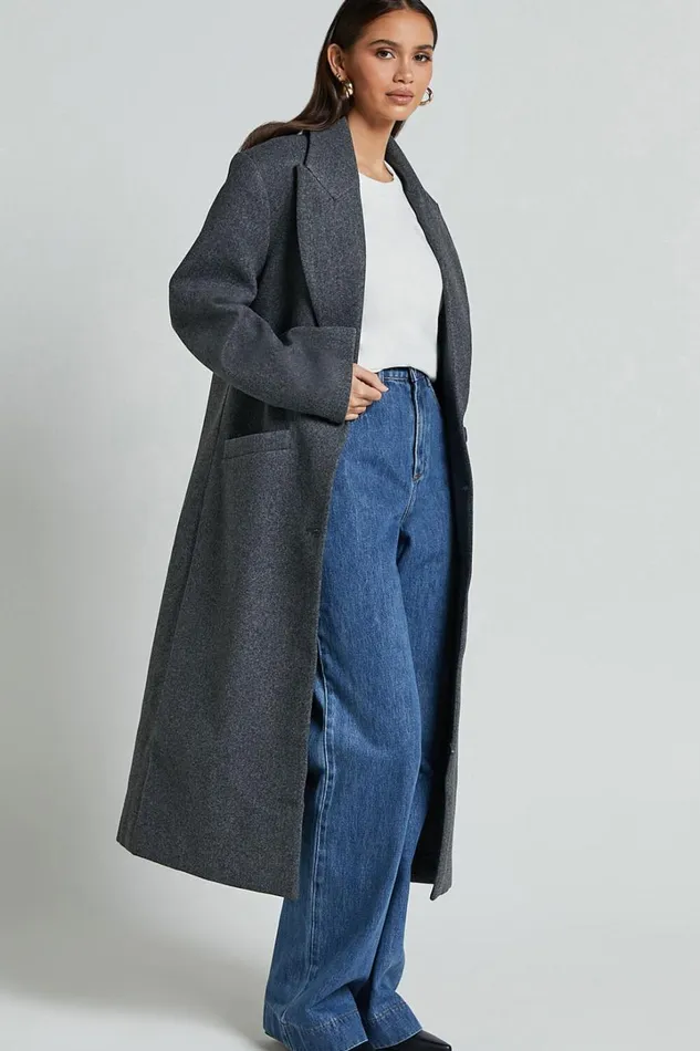 Lioness 8211 Olsen Coat In Grey Marle Women Showpo Jackets and Coats