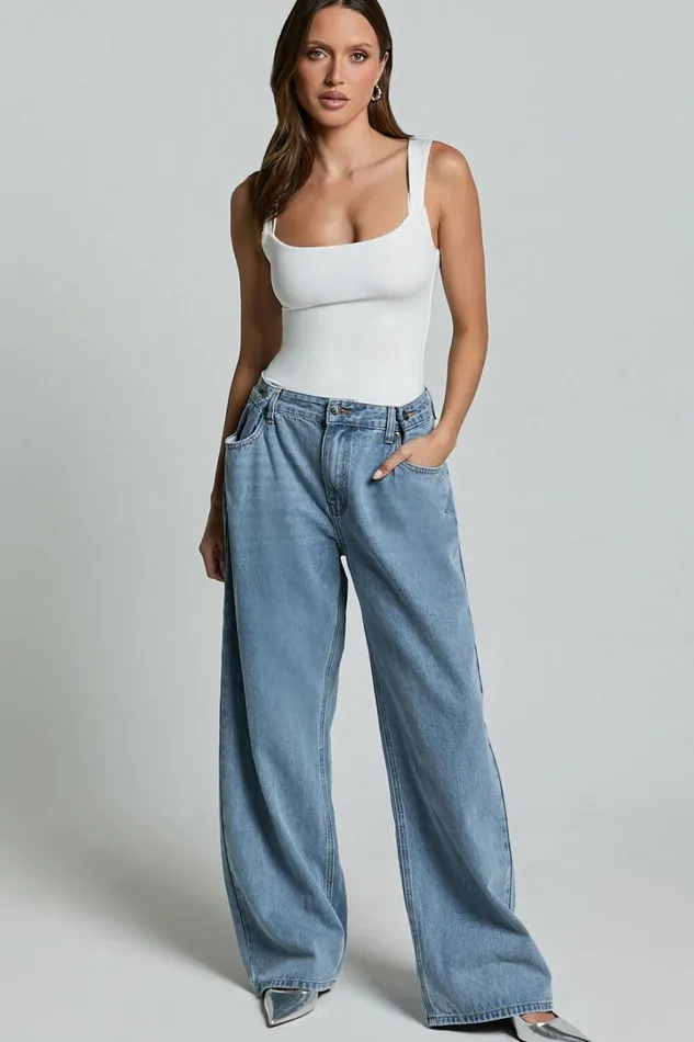 Lioness 8211 Shes All That Jeans In Washed Blue Women Showpo Jeans