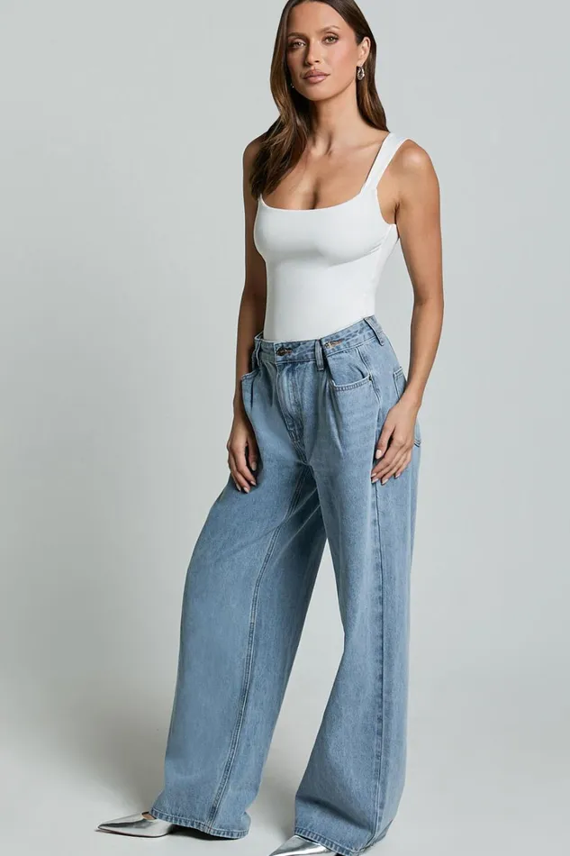 Lioness 8211 Shes All That Jeans In Washed Blue Women Showpo Jeans