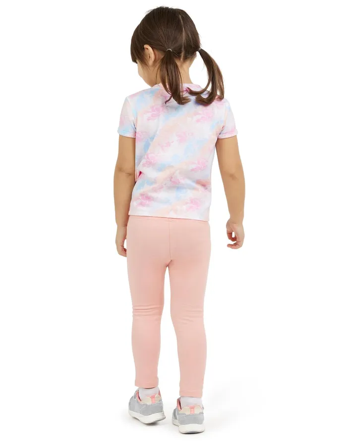 Little Girls039 Tie Front TShirt and Leggings Set 13034 Papaya Kids Champion Pants and Leggings