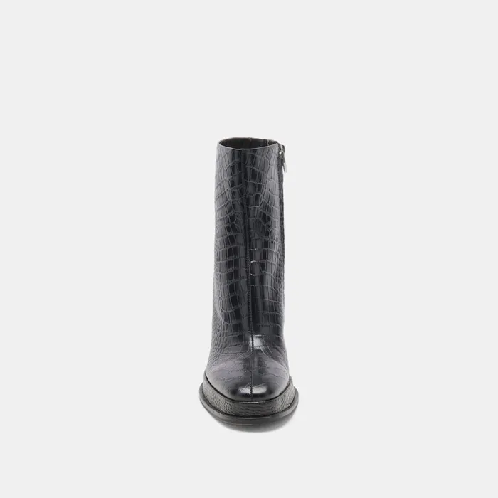 Lochly Boots Noir Embossed Leather Women Dolce Vita Boots and Booties