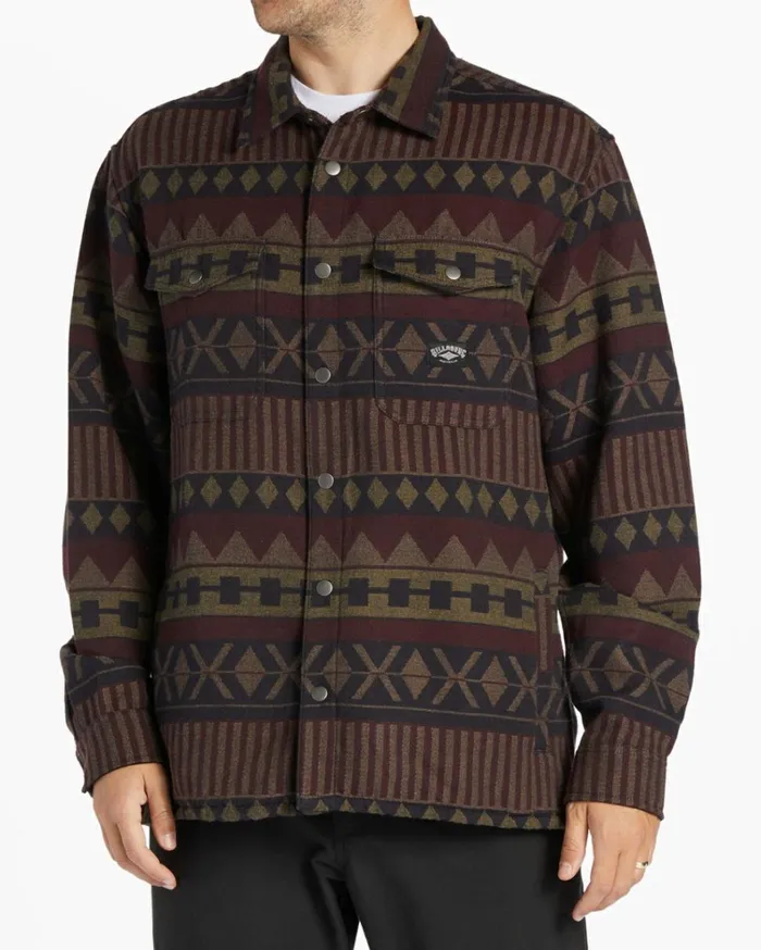 Lodge Flannel Long Sleeve Shirt Dark Navy Men Billabong Shirts