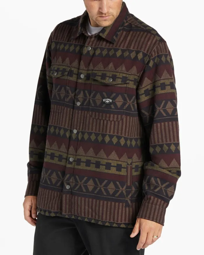 Lodge Flannel Long Sleeve Shirt Dark Navy Men Billabong Shirts