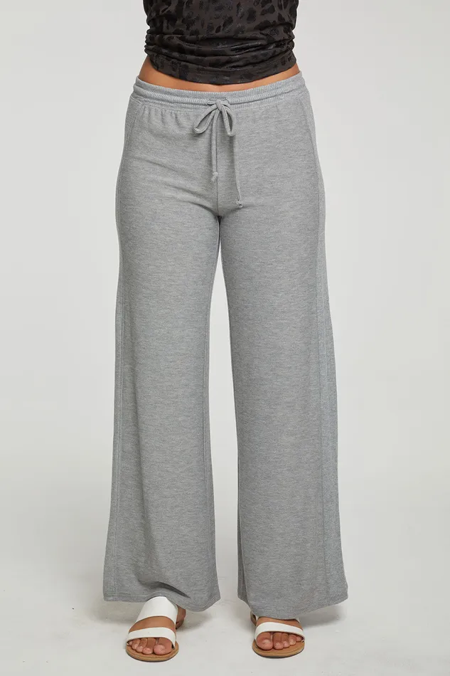 Loungewear Womens Chaser Brand Rpet Cozy Knit Wide Leg Rib Panel Lounge Pant