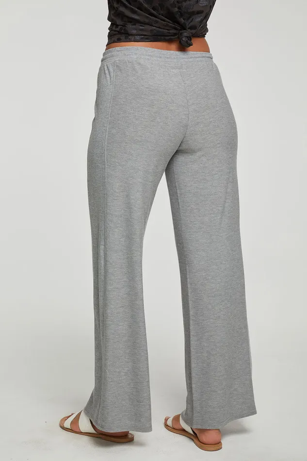 Loungewear Womens Chaser Brand Rpet Cozy Knit Wide Leg Rib Panel Lounge Pant
