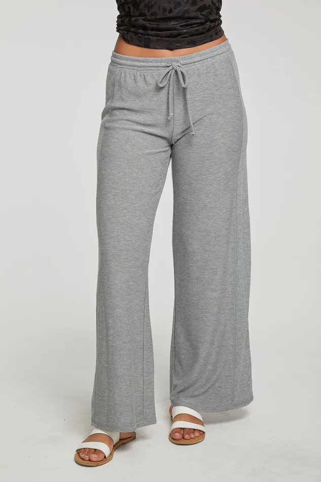 Loungewear Womens Chaser Brand Rpet Cozy Knit Wide Leg Rib Panel Lounge Pant