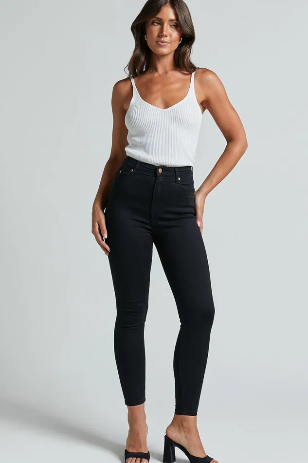 Lucilla Jeans 8211 High Waisted Contour Fitted Denim Jeans In Black Wash Women Showpo Jeans Lucilla Jeans 8211 High Waisted Contour Fitted Denim Jeans In Black Wash Women Showpo Jeans