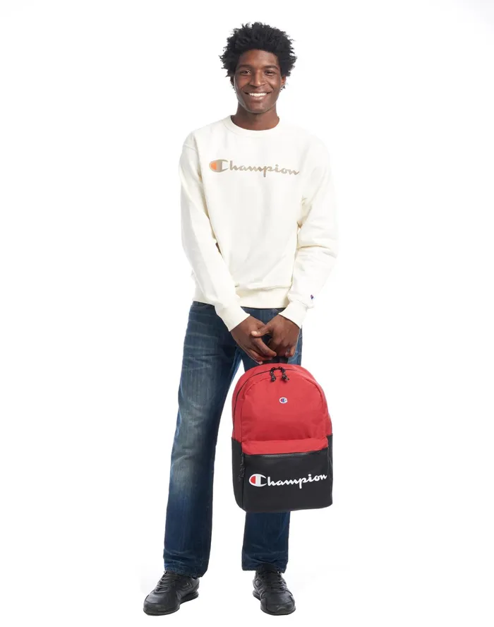 Manuscript Backpack Bright Red MenKidsWomen Champion Bags and Backpacks