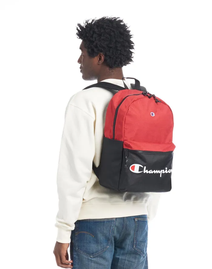 Manuscript Backpack Bright Red MenKidsWomen Champion Bags and Backpacks