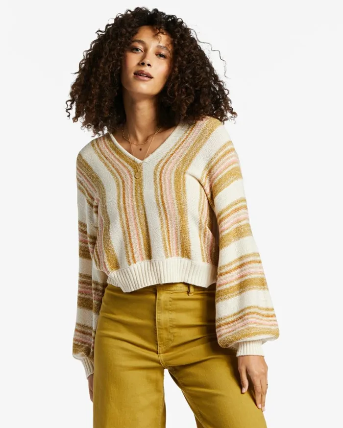 Mas Amor 2 VNeck Sweater Kiwi Women Billabong Sweaters