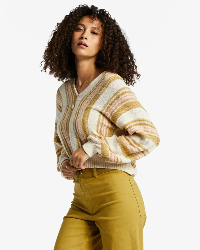 Mas Amor 2 VNeck Sweater Kiwi Women Billabong Sweaters